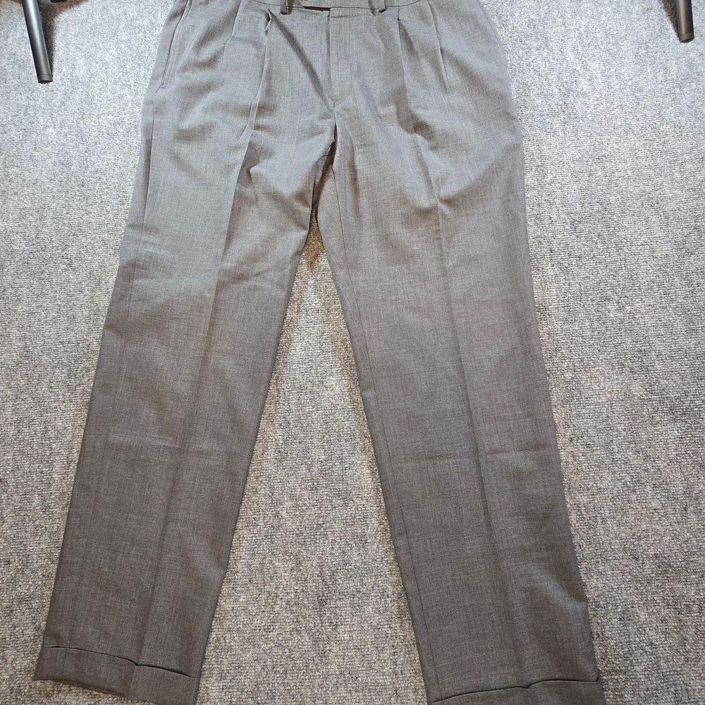 Polo Ralph Lauren Gray Wool Dress Pants Mens 38 Total Comfort